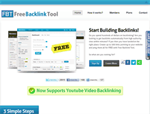 Tablet Screenshot of freebacklinktool.com
